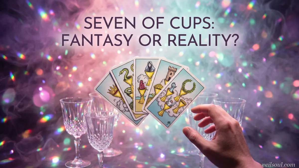 Seven of Cups Tarot Card Meaning: Illusions, Choices, and Wishful Thinking