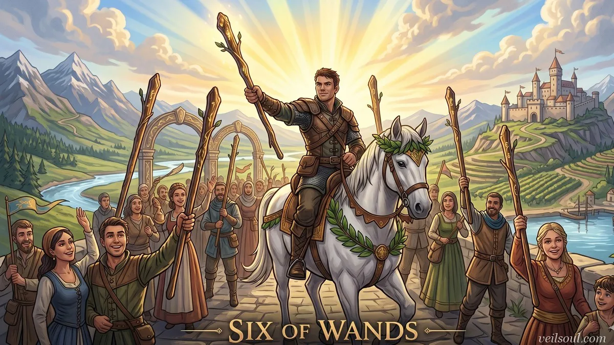 Six of Wands Tarot Card Meaning: Victory, Recognition, and Public Success