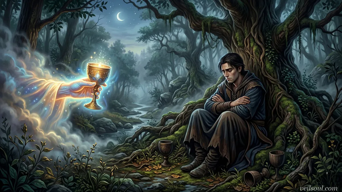 Four of Cups Tarot Card Meaning: Contemplation, Apathy, and Missed Opportunities