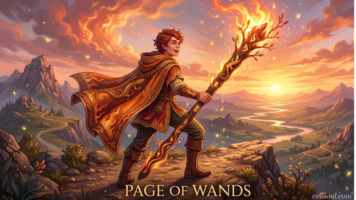 Page of Wands Tarot Card Meaning: Enthusiasm, Exploration, and Creative Potential