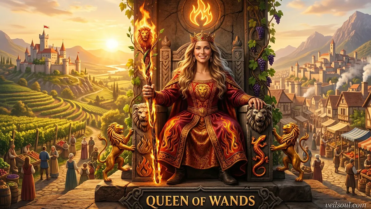 Queen of Wands Tarot Card Meaning: Confidence, Warmth, and Magnetic Leadership