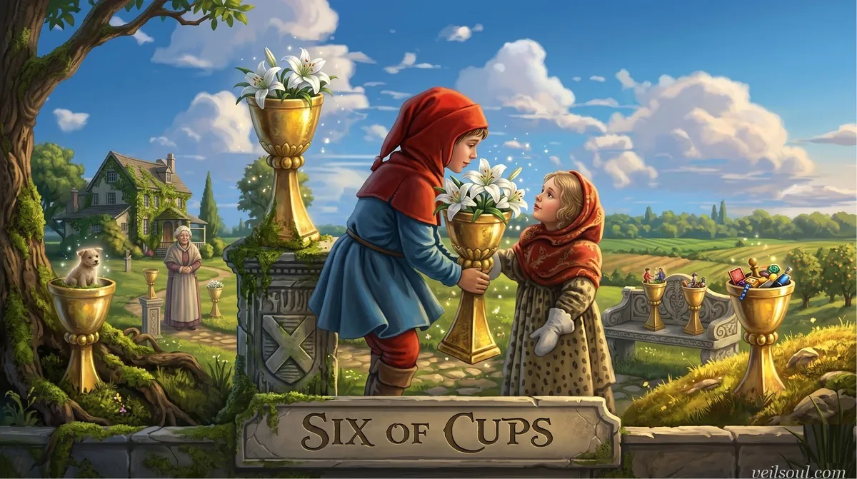 Six of Cups Tarot Card Meaning: Nostalgia, Innocence, and Sweet Memories
