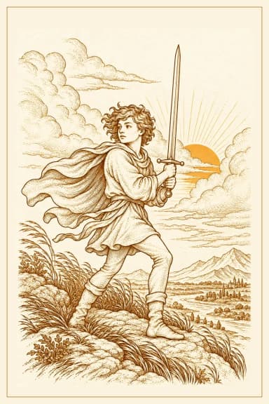 Page of Swords, house deck