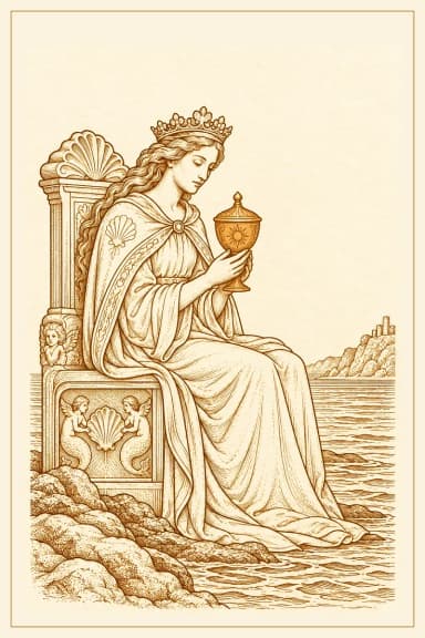 Queen of Cups, house deck