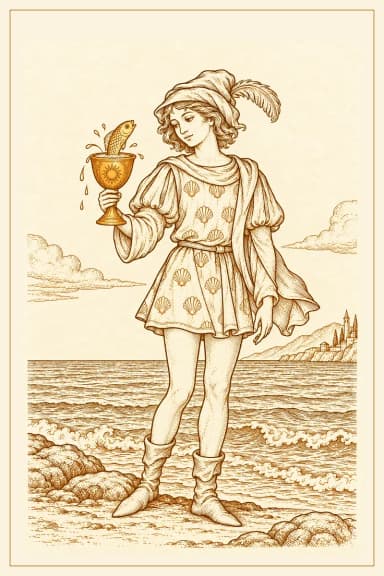 Page of Cups, house deck